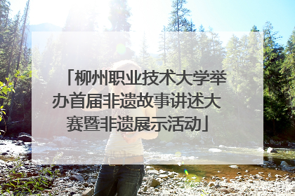 柳州职业技术大学举办首届非遗故事讲述大赛暨非遗展示活动