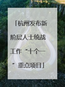 杭州发布新阶层人士统战工作“十个一”重点项目
