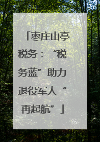 枣庄山亭税务：“税务蓝”助力退役军人“再起航”