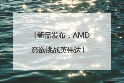 新品发布，AMD意欲挑战英伟达