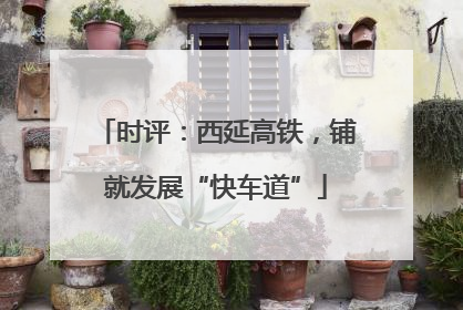 时评：西延高铁，铺就发展“快车道”