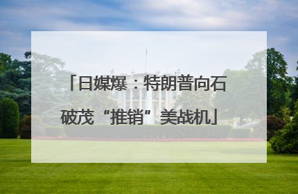 日媒爆：特朗普向石破茂“推销”美战机