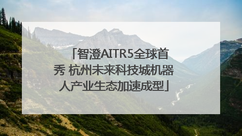 智澄AITR5全球首秀 杭州未来科技城机器人产业生态加速成型