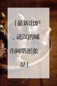 最新出炉，武汉的城市网络形象是