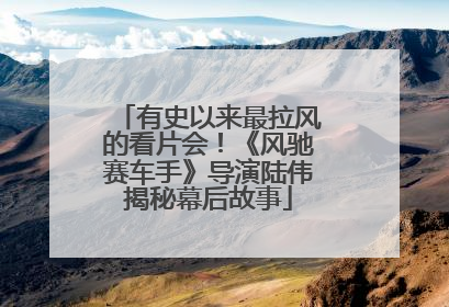 有史以来最拉风的看片会！《风驰赛车手》导演陆伟揭秘幕后故事