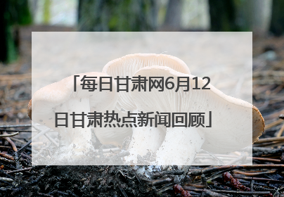 每日甘肃网6月12日甘肃热点新闻回顾