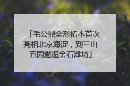 毛公鼎全形拓本首次亮相北京海淀，到三山五园邂逅金石潍坊