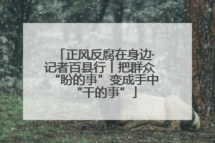 正风反腐在身边·记者百县行丨把群众“盼的事”变成手中“干的事”