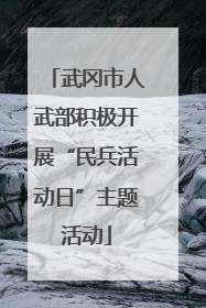 武冈市人武部积极开展“民兵活动日”主题活动