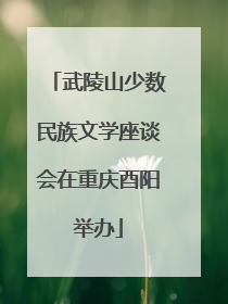 武陵山少数民族文学座谈会在重庆酉阳举办