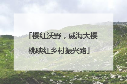 樱红沃野，威海大樱桃映红乡村振兴路