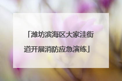 潍坊滨海区大家洼街道开展消防应急演练