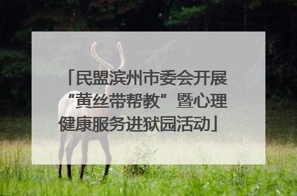 民盟滨州市委会开展“黄丝带帮教”暨心理健康服务进狱园活动