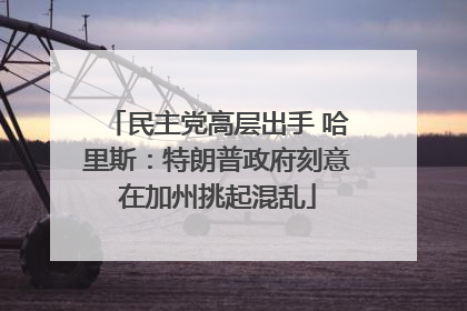 民主党高层出手 哈里斯：特朗普政府刻意在加州挑起混乱