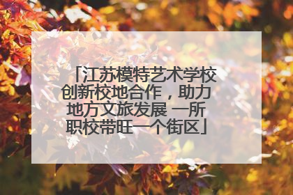 江苏模特艺术学校创新校地合作，助力地方文旅发展 一所职校带旺一个街区