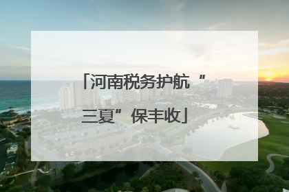 河南税务护航“三夏”保丰收