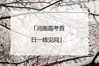 河南高考首日一线见闻