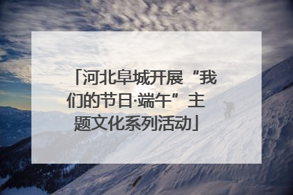 河北阜城开展“我们的节日·端午”主题文化系列活动