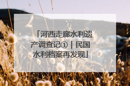 河西走廊水利遗产调查记①｜民国水利档案再发现
