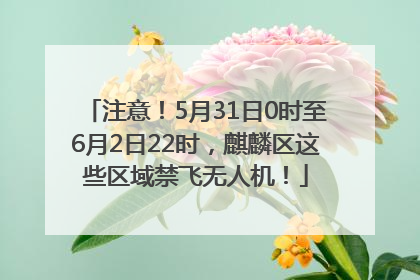 注意！5月31日0时至6月2日22时，麒麟区这些区域禁飞无人机！