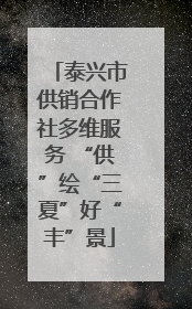 泰兴市供销合作社多维服务 “供”绘“三夏”好“丰”景