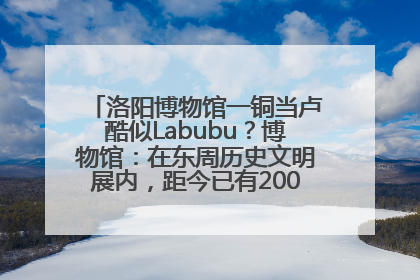 洛阳博物馆一铜当卢酷似Labubu？博物馆：在东周历史文明展内，距今已有2000多年历史