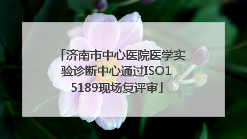济南市中心医院医学实验诊断中心通过ISO15189现场复评审