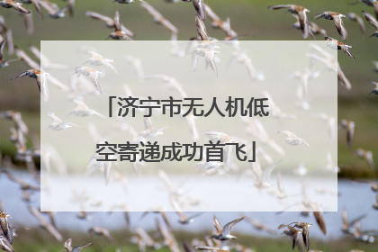 济宁市无人机低空寄递成功首飞