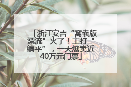 浙江安吉“窝囊版漂流”火了！主打“躺平”，一天爆卖近40万元门票
