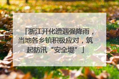 浙江开化遭遇强降雨，当地各乡镇积极应对，筑起防汛“安全堤”