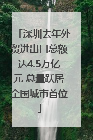 深圳去年外贸进出口总额达4.5万亿元 总量跃居全国城市首位