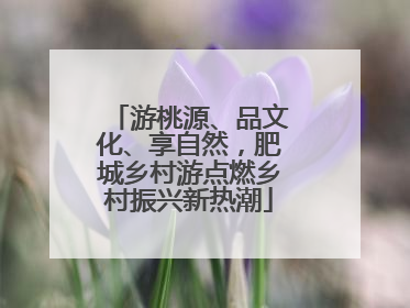 游桃源、品文化、享自然，肥城乡村游点燃乡村振兴新热潮