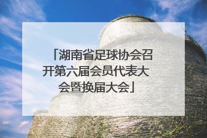 湖南省足球协会召开第六届会员代表大会暨换届大会