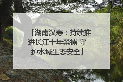 湖南汉寿：持续推进长江十年禁捕 守护水域生态安全