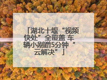 湖北十堰“视频快处”全覆盖 车辆小剐蹭5分钟“云解决”