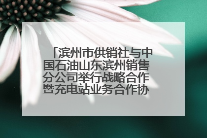 滨州市供销社与中国石油山东滨州销售分公司举行战略合作暨充电站业务合作协议签约仪式