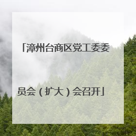 漳州台商区党工委委员会（扩大）会召开
