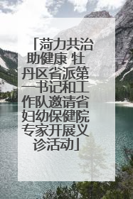 菏力共治助健康 牡丹区省派第一书记和工作队邀请省妇幼保健院专家开展义诊活动