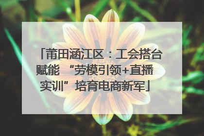 莆田涵江区：工会搭台赋能 “劳模引领+直播实训”培育电商新军