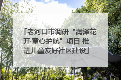 老河口市调研“润泽花开·童心护航”项目 推进儿童友好社区建设