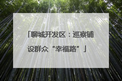 聊城开发区：巡察铺设群众“幸福路”