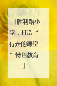 胜利路小学：打造“行走的课堂”特色教育