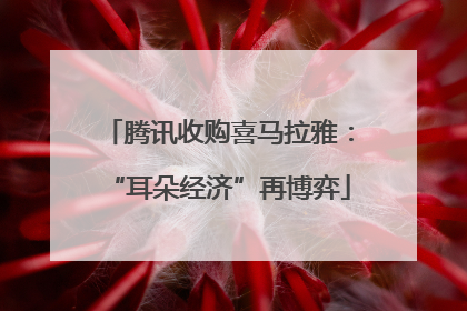 腾讯收购喜马拉雅：“耳朵经济”再博弈