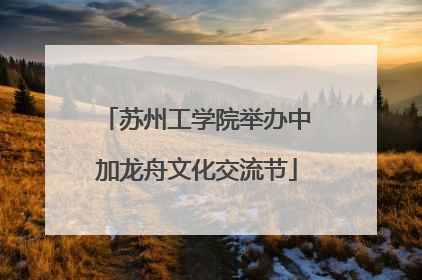 苏州工学院举办中加龙舟文化交流节