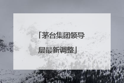茅台集团领导层最新调整