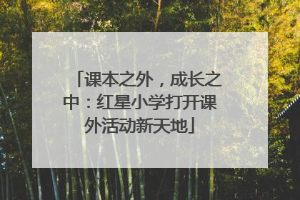 课本之外，成长之中：红星小学打开课外活动新天地