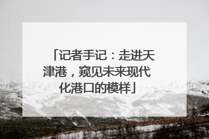 记者手记：走进天津港，窥见未来现代化港口的模样