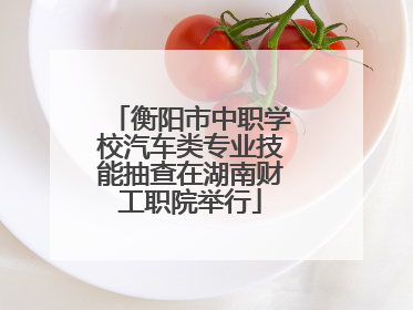 衡阳市中职学校汽车类专业技能抽查在湖南财工职院举行