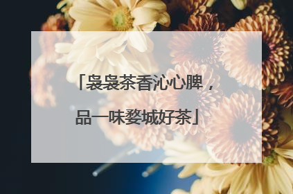袅袅茶香沁心脾，品一味婺城好茶