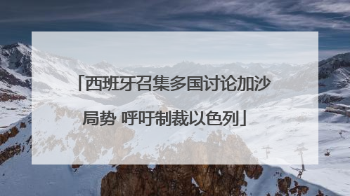 西班牙召集多国讨论加沙局势 呼吁制裁以色列
